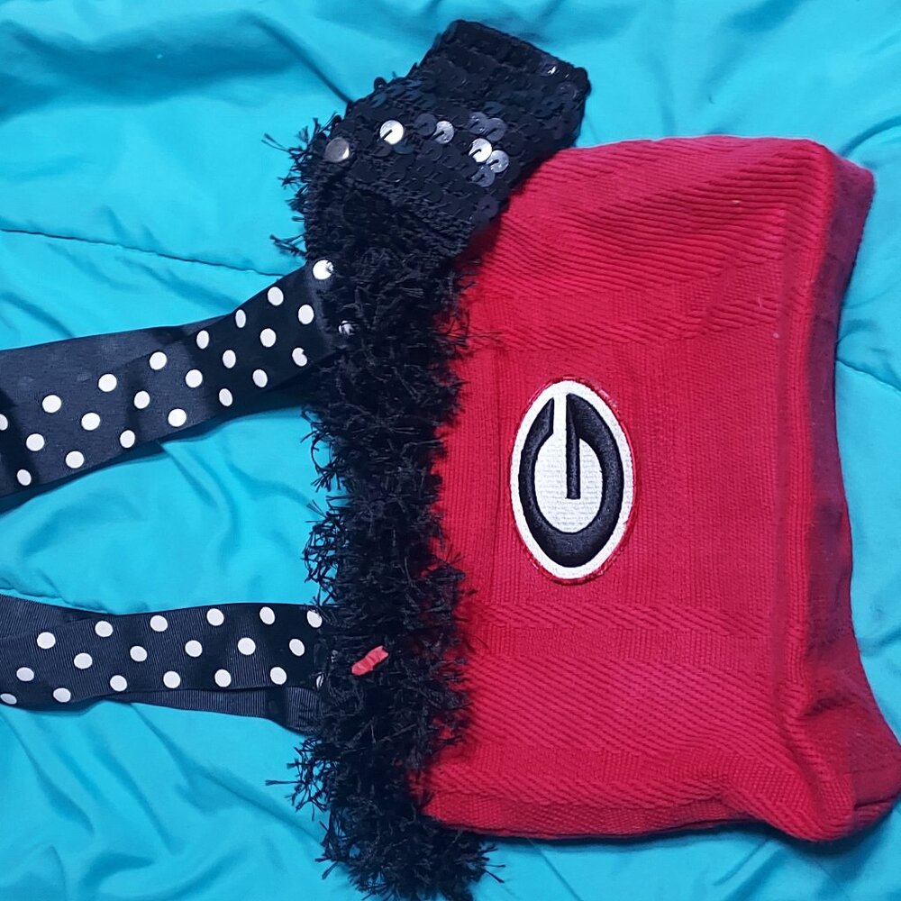 Homemade GA bulldog purse